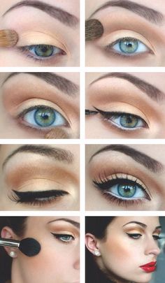 1950s Eyeliner, 40s Makeup, Vintage Makeup Looks, Halloweenský Makeup, Pin Up Makeup