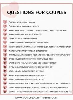 Question For Couples, Smart Habits, Relationship Journal, Couples Journal, Questions For Couples, Conversation Starters For Couples, Intimate Questions