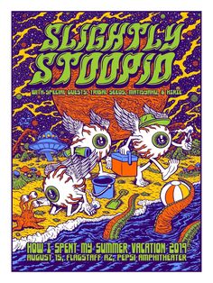 the poster for sliverty stompy, featuring two cats and a fish