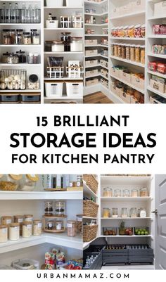 Looking for creative and smart storage ideas for your pantry? Check this list of 15 genius pantry storage ideas for kitchen. #pantry #storage Outside Pantry Storage Ideas, Kitchen Pantry Decor, Pantry Food Storage Ideas, Ideas For Pantry Storage, Baking Pantry Organization, Pantry Floor Storage Ideas, Pantry Floor Storage, Organized Pantry Ideas, Pantry Storage Ideas Organizing