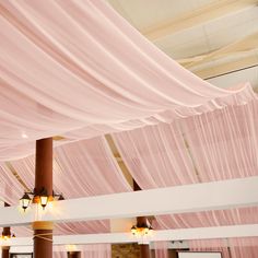 20ft Ceiling/Curtain Draping Sheer Voile Flame Retardant (FR) - Blush Curtain Draping, Backdrop Draping, Ceiling Drapery, Ceiling Drapes, Drape Fabric, Dreamy Style, Ceiling Draping, Ceiling Curtains, Long Drapes