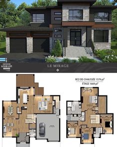 two story house plans with garage and living room