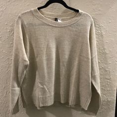 Brand New Crewneck Sweater Size Large Beige Crewneck, Crewneck Sweater, Colorful Sweaters, Crew Neck Sweater, Sweater Sizes, H&m, Womens Tops, Crew Neck, Brand New