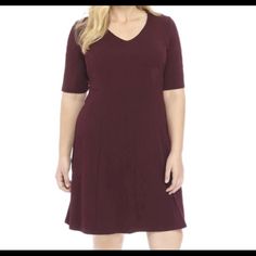 Plus Size Short Sleeve V-Neck Textures Fit And Flare Dress 95% Polyester 5% Spandex Lining 100 Polyester Connected Apparel Dress, Bodycon Cocktail Dress, Midi Dress Formal, Purple Floral Dress, Ruched Midi Dress, Teal Dress, Black Sheath Dress, Black N White Dress, Capped Sleeve Dress