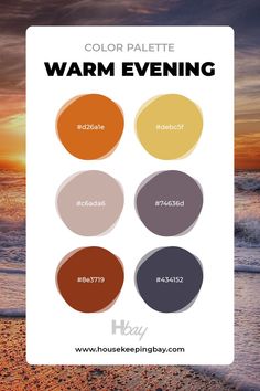 the color palette for warm evening