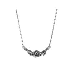 Accessorize in style with this 1928 silver tone flower necklace. Accessorize in style with this 1928 silver tone flower necklace. FEATURES Chain length: 16 in. Clasp: lobster-claw Nickel safe Metal: alloy Plating: silver tone Finish: polished Not appropriate for children 14 years old and younger. Size: One Size. Color: Grey. Gender: female. Age Group: adult. Vintage Silver Flower Pendant Necklace, Vintage Silver Flower Necklace, Flower Necklace, Chain Lengths, Silver Tone, Plating, Chain, Flowers, Silver