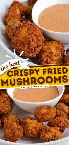 CRISPY FRIED MUSHROOMS Fried Mushrooms Recipe, Homemade Fried Mushrooms, How To Make Fried Mushrooms, Crispy Fried Mushrooms, Best Fried Mushrooms Recipe, Crumbed Mushrooms Recipe, Fried Appetizers, Mushroom Fry Recipe, Deep Fried Mushrooms Easy