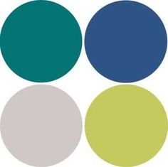 four different colored circles are shown in the same color as each one is white, blue, and green