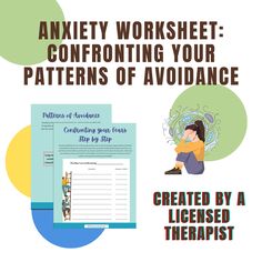 CREATED BY A LICENSED THERAPIST This resource includes a worksheet that has students confront their patterns of avoidance and contains an activity that has students take steps to overcoming anxiety. Patterns Worksheet, Pattern Worksheet, Student Encouragement