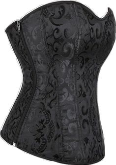 Gothic Black Overbust Corset Dress, Black Gothic Overbust Corset Dress, Gothic Strapless Corset For Halloween, Black Strapless Corset Dress For Halloween, Black Corset Belt For Halloween, Halloween Strapless Corset, Black Gothic Corset For Halloween, Gothic Strapless Fitted Corset, Sleeveless Black Gothic Corset