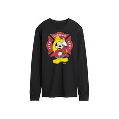 You'll look good in this Mickey Mouse Men's Fire Dept. Badge Long Sleeve Graphic Tee.© Disney You'll look good in this Mickey Mouse Men's Fire Dept. Badge Long Sleeve Graphic Tee.© Disney FEATURES Crewneck Long sleeveFABRIC & CARE Solid colors: cotton; Heather colors: cotton, polyester Machine wash Imported Size: XXL. Color: Black. Gender: male. Age Group: adult. Mickey Mouse Long Sleeve T-shirt For Streetwear, Fall Mickey Mouse Cotton Tops, Fall Cotton Mickey Mouse Tops, Casual Mickey Mouse T-shirt For Fall, Fall Streetwear Mickey Mouse Tops, Cotton Mickey Mouse T-shirt For Fall, Long Sleeve Graphic Tee, Fire Dept, Disney Mickey Mouse