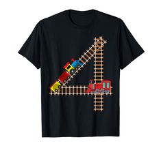 PRICES MAY VARY. The perfect train themed birthday party tee for train lover. Celebrate your birthday anniversary party with this cute train style design outfit Train themed present for 4th birthday train themed party, train themed birthday party for toddler boys and girls 4 year old, 4th birthday present idea Lightweight, Classic fit, Double-needle sleeve and bottom hem Birthday Party Outfits, Old Train, 4th Birthday, Branded T Shirts, Girls Tshirts, Party Outfit, Boy Outfits, Birthday Party Themes, Cool Girl