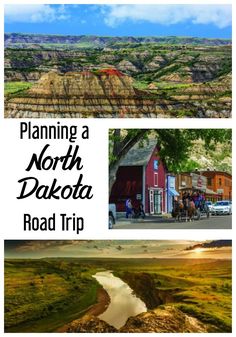 the north dakota road trip with text overlaying it