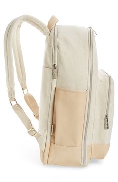 Make weekend trips and overnight stays easy and hands-free with a multi-function travel backpack designed with an interior mesh pocket and laptop compartment. Padded backpack straps make for comfy carrying when you're waiting for the train or walking through the airport. Style Name:Béis The Backpack. Style Number: 5861745. Available in stores. Beige Backpack For On-the-go, Functional Beige Travel Diaper Bag, Modern Beige Backpack For Travel, Functional Beige Diaper Bag For Travel, Modern Canvas Backpack For Travel, Beige Laptop Backpack For Travel, Beige Backpack Laptop Bag For Travel, Cream Backpack For Travel And Back To School, Beige Travel Bag With Anti-theft Pocket