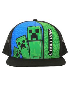 in stock Minecraft Hat Crochet, Minecraft Costumes For Boys, Creeper Plush, Creeper Backpack, Minecraft Creeper Hoodie, Teen Boy, Creepers, Minecraft, Trucker Hat