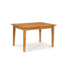 a small wooden table with two legs and a square top on an isolated white background