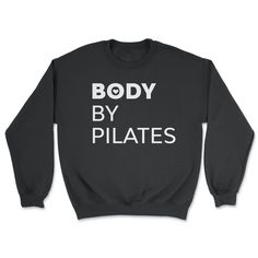 Fits true to size. Luxuriously soft cotton with a comfy relaxed fit make this the perfect everyday sweatshirt. Show off your fun personality and all time favorites with our cute, playful designs! Includes Pilates Journal.  80% Soft Cotton/ 20% Polyester Crew Neck Sweatshirt With Funny Text For Fall, Fall Sweatshirt With Funny Text And Crew Neck, Fall Crew Neck Sweatshirt With Funny Text, Black Crew Neck Sweatshirt With Funny Text, Funny Text Crew Neck Sweatshirt For Fall, Cozy Sweatshirt With Text Print For Loungewear, Cozy Sweatshirt With Text Print, Cozy Fit Sweater With Letter Print For Loungewear, Cozy Fit Letter Print Sweater For Loungewear