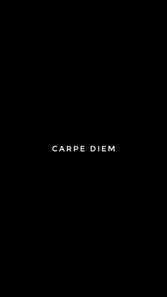 a black background with the word carpdem written in white