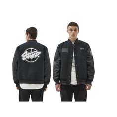 Stwd Bomber Jacket Varsity Moto Leather Fabric Mixed Unisex Men Women Fashion Elegant Everyday Flight New With Tag Size Large L Men Black White Embroidered Pull & Bear Contrast Stwd Bomber Jacket, Discounted Jackets, Jackets Campaign Jacket By Pull&Bear No Chill High Collar Zip Fastening Logo Print To Chest And Sleeve Elasticated, Adhesive Cuffs Side Pockets Regular Fit True To. Pull&Bear Stwd Patch Bomber Jacket Camel Offer Welcome Urban Varsity Jacket With Pockets For Winter, Urban Long Sleeve Biker Jacket For Outdoor, Urban Varsity Jacket With Pockets For Outdoor, Urban Winter Biker Jacket For Streetwear, Streetwear Outerwear With Baseball Collar And Pockets, Streetwear Outerwear With Baseball Collar, Moto Style Long Sleeve Outerwear For Streetwear, Sporty Biker Jacket For Fall Streetwear, Sporty Fall Biker Jacket For Streetwear