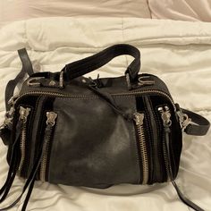 Botkier Bowling Bag. Brand New! Bowling Bag Outfit, Bowling Bag Pattern, Bowling Bag, Edgy Black Bag With Hardware Details, Bowling Bag Purse, Bowling Ball Bag, Accessory Inspo, Edgy Accessories, Bowling Bags