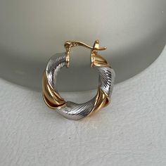 New 18k Gold Layered Round Twisted Hoop Earrings Timeless Good Quality Hypoallergenic Nickel Free Same Day Or Next Day Shipping Bundle And Save Thanks For Stopping By Twisted Hoop Earrings, Good Quality, Silver Gold, Two Tone, 18k Gold, Hoop Earrings, Jewelry Earrings, Twist, Women Jewelry