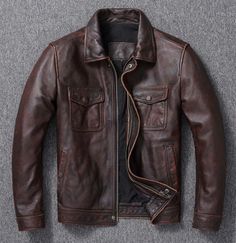 Men’s Motorcycle Biker Vintage Distressed Brown Cafe Racer Real Leather Jacket | eBay Distressed Brown Biker Leather Jacket For Fall, Classic Distressed Outerwear For Fall, Casual Vintage Brown Biker Jacket With Long Sleeves, Distressed Brown Biker Outerwear With Long Sleeves, Rugged Biker Jacket For Fall, Classic Distressed Long Sleeve Outerwear, Brown Biker Jacket For Fall, Distressed Brown Moto Leather Jacket For Fall, Casual Distressed Leather Jacket With Long Sleeves