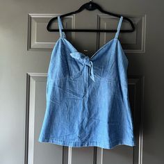 This Top Is New With Tags. There Are No Known Imperfections. Please See Photos And Ask Questions Prior To Purchasing. Light Blue Camisole Tops For Spring, Light Blue Casual Cami Top, Casual Light Blue Cami Top, Blue Cotton Cami Tank Top, Light Blue Cotton Sleeveless Camisole, Blue Cotton Cami Top, Summer Light Blue Cotton Tank Top, Light Blue Cotton Casual Camisole, Blue Tank Top For Day Out