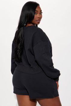 Available In Black. Short Set Sweatshirt Crew Neck Graphic On Top And Bottoms Sweatshorts Elastic Waistband Drawstring 100% Cotton Imported | Chillin' In Paris Short Set in Black size Large by Fashion Nova School Looks, Short Set, Matching Sets, Short Sets, New Black, Black Fashion, Fashion Nova, Size Medium, Crew Neck