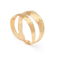 An exquisite Marco Bicego double row cuff from the Lunaria collection crafted in 18k yellow gold makes it a must-have for any jewelry connoisseur. This Marco Bicego bracelet offers a simple and stylish look that can be worn for any occasion! Marco Bicego Bracelet, Marco Bicego, Style Gift, Cuff Bracelet, The Row, Split, Bangles, Yellow Gold, Cuff