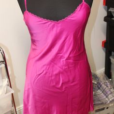 Wild Fable Vibrant Pink Lace Trim Slip Dress Large Nwt Barbie 3/$25 New With All Tags Attached - Never Worn 73 Polyester, 25 Polyester, 2 Spandex Rn 17730 Bin Q Adjustable Straps 3/$25 Clearance Item, Like 3 Designated Items And I'll Send A $25 Offer + Discounted Shipping Pink Fitted Dress For Night, Fitted Pink Dress For Night, Pink Stretch Sleep Dress, Pink V-neck Sleep Mini Dress, Pink V-neck Mini Dress For Sleep, Pink Stretch Dress For Sleep, Pink Fitted Mini Dress For Night, Wild Fable, Pink Lace