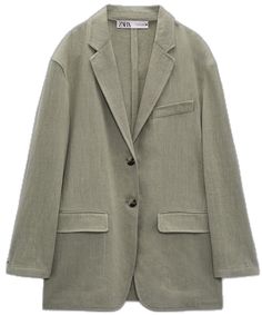 Zara Casual Blazer With Lapel Collar, Casual Zara Blazer With Notch Lapel, Zara Casual Single Breasted Blazer, Zara Casual Single-breasted Blazer, Casual Khaki Blazer For Work, Casual Beige Zara Blazer, Classic Khaki Blazer For Spring, Zara Beige Casual Blazer, Casual Khaki Blazer With Notch Lapel