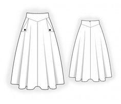 the front and back view of a skirt with buttons on each side, in white