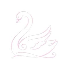 a white swan with pink feathers on it's back