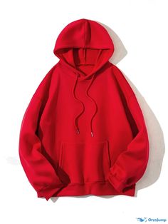 Orcajump - Plus Size Casual Sweatshirt, Women's Plus Floral & Colorful Slogan Print Long Sleeve Drawstring Fleece Hoodie With Kangaroo Pocket Sweat Rouge, Basic Hoodie, Books Aesthetic, Red Hoodie, Plus Size Casual, Book Aesthetic, Casual Sweatshirt, Fleece Hoodie, Christmas List