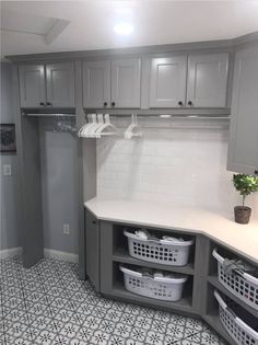 the laundry room is clean and ready for us to use in its new owner's home