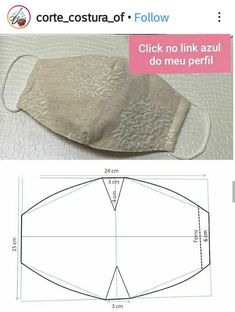 an image of the sewing pattern for a face mask