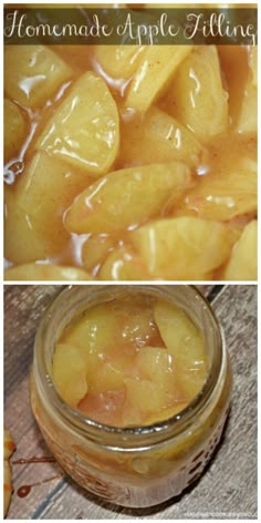 homemade apple filling recipe in a jar