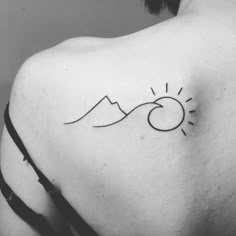 Mountain Tattoo Simple, Adventure Ideas, Nature Tattoo, Shape Tattoo, Inspiration Tattoos, Disney Tattoo, Initial Tattoo, Detailed Tattoo, Mountain Tattoo