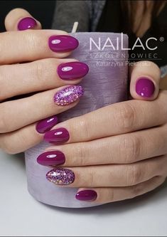 Nail Purple Design, Nails 2024 Pink, Nails Fucsia, Purple Pink Nails, Pink Purple Nails, Nail Designs For Autumn, Purple Nail Art