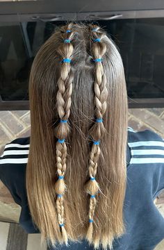 Bubble Braid Hairstyle, Race Day Hair, Football Hairstyles, Braid Half Up, Soccer Hairstyles, Soccer Hair, Track Hairstyles, Preppy Hairstyles, Basketball Hairstyles