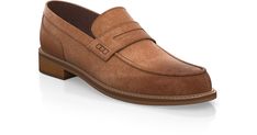 Men`s Penny Loafers are handcrafted by individual order. Upper material is made by suede. Insole and lining materials - leather. Your new shoes will be handcrafted especially for you and delivered for free to your home or office in 1-2 weeks. Included option for free return and remake if the shoes do not fit.Only now all this is available at an exclusive price of $215.00.Proceed with you order now. Semi-formal Suede Dress Shoes With Moc Toe, Casual Suede Leather Shoes For Semi-formal Occasions, Semi-formal Suede Moccasins, Semi-formal Suede Leather Shoes With Stitched Sole, Semi-formal Suede Dress Shoes, Brown Suede Moccasins For Semi-formal Occasions, Semi-formal Suede Plain Toe Moccasins, Semi-formal Suede Moccasins Plain Toe, Semi-formal Brown Suede Moccasins