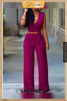 Women's Sleeveless Jumpsuit Elegant Sleeveless Purple Jumpsuits And Rompers, Pink Sleeveless Jumpsuits And Rompers, Casual Purple Jumpsuits And Rompers For Night Out, Summer Purple Jumpsuits And Rompers For Work, Purple Jumpsuits And Rompers For Summer Workwear, Purple Summer Jumpsuits And Rompers For Work, Chic Purple Jumpsuits And Rompers For Work, Purple Sleeveless Jumpsuits And Rompers For Night Out, Short Sleeve Jumpsuits