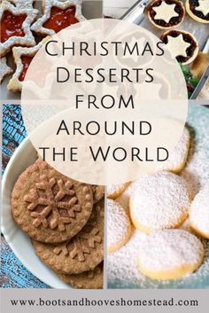 christmas desserts from around the world with text overlay that reads, christmas desserts from around the world