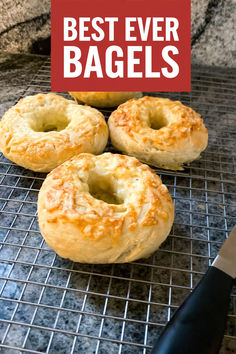 Best Ever Bagels Recipe: These amazing bagels turn out perfectly chewy and pillow-soft. Give these best-ever bagels a try! Bagels Recipe Homemade, Make Bagels, Healthy Bagel, Sesame Bagel, Bagels Recipe