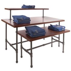 3 piece set - large table, small table & topper with three tiers