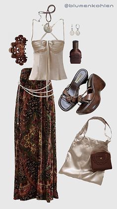 #fashion #witch #earthy sweetheart #outfits #dateoutfit #outfitinspo #aesthetic #dresstoimpress Earthy Dark Academia Outfit, Genie Aesthetic Outfit, Chic Witch Aesthetic, Witch Boho Fashion, Basic Bohemian Outfits, New Orleans New Years Eve Outfit, Old Soul Aesthetic Outfits, The Marias Aesthetic Outfit, Phoebe Buffay Winter Outfits