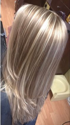 Ashy Blonde Hair With Highlights, A Lot Of Blonde Highlights, Chunky Highlights On Blonde Hair, Skunk Hair Blonde, Light Blonde Highlights On Brown Hair, Blonde With Lowlights And Highlights, Y2k Blonde Hair, Highlights With Layers