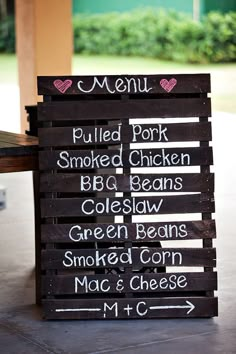 a wooden sign with words on it that says, maybe a cute menu board will make your mom feel better about the whole corn thing