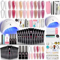 PRICES MAY VARY. 【AII IN ONE - Poly Gel Nail Kit】 12 colors poly extension gel nail kit included 12*15ml poly nail gel, 48W LED nail lamp and a complete set of nail art tools. This full complete poly nail gel kit is perfect for nail lovers, nail technician or nail beginners to build strong, flexible, feather-light nail extension. 【Fast Extension & Easy to Use】Using Clara Colors polygel nail kit can finish your extension nails quickly and easily. Say goodbye to your short and weak nails. The poly Nail Beginners, Repair Broken Nail, Poly Gel Nail Kit, Tools For Nail Art, Poly Extension Gel, Polygel Nail, Poly Nail Gel, Extension Nails, Nail Primer