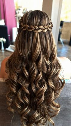 Homecoming Hairstyles How To, Hair Inspired For School, Easy Homecoming Hairstyles Curly Hair, Hairstyles For Lehenga Look, Wedding Hairstyles Half Up Half Down For Straight Hair, Hairstyles In Straight Hair, Hairstyles For Prom Half Up Half Down, Lehenga Hairstyles Ideas Simple, Half Curly Half Straight Hair